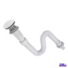 Lavamanos Blanco 30 Cm Tipo Lujo+ Llave Acero + Sifón - Imagen 8