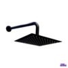 Ducha Cuadrada Negra De 20 Cm Acero, Incluye Tubo, Premium 1 Ducha Cuadrada Negra De 20 Cm Acero, Incluye Tubo, Premium