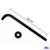 Kit Ducha 20 Cm Cuadrada Negra Acero+ Tubo+ Manija Monomando 6 Kit Ducha 20 Cm Cuadrada Negra Acero+ Tubo+ Manija Monomando