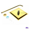 Kit Ducha Dorada 20 Cm Cuadrada + Tubo + Manijas En Acero 2 Kit Ducha Dorada 20 Cm Cuadrada + Tubo + Manijas En Acero