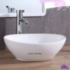 Lavamanos Blanco Ovalado Moderno 41x33x14 Antihongos 4 Lavamanos Blanco Ovalado Moderno 41x33x14 Anti hongos