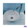 Lavamanos Redondo Blanco 32 Cm Lujo + Llave Metálica + Sifón 1 Lavamanos Redondo Blanco 32 Cm Lujo + Llave Metálica + Sifón
