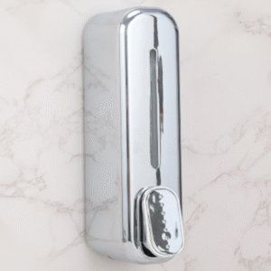 Dispensador Jabon Liquido Cromado Plateado Capacidad 350ml